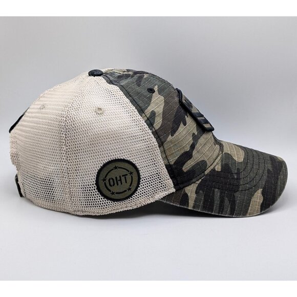 Miami Redhawks Hat OHT Shield Camo Cap Adjustable Strap Back Camouflage Ohio - Picture 2 of 4